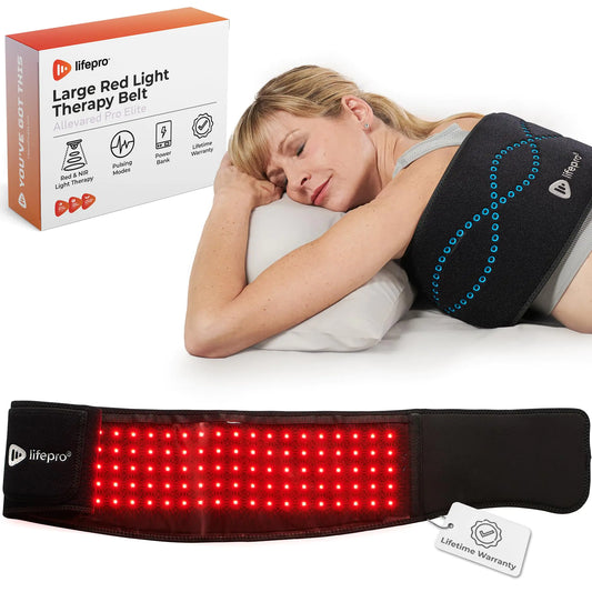 Lifepro Red Light Therapy Body Belt - Powerful NIR & Red Light Therapy for Body - Target Discomfort Accelerate Recovery & Improve Athletic Performance - with Red NIR Pulse and Intensity Settings