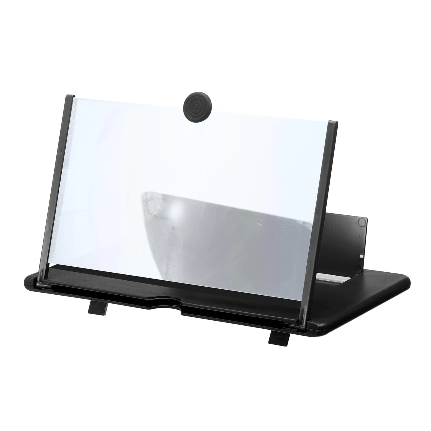 MECCANIXITY 12" Screen Magnifier for Cell Phone 3D HD Magnifying Projector Screen Amplifier Stand for All Phones Movies Video Gaming Black 10.6x7x0.6